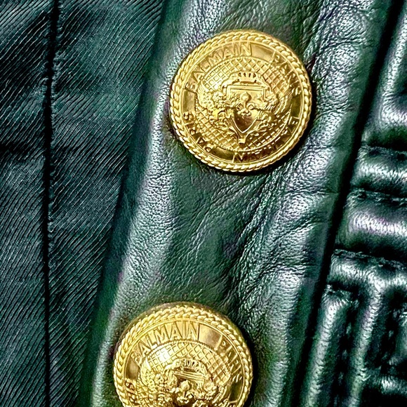 Balmain Black Leather Jacket - Picture 6 of 13